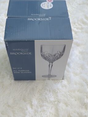 Waterford Marquis Brookside Clear Crystal Wine Glasses - Set of 4